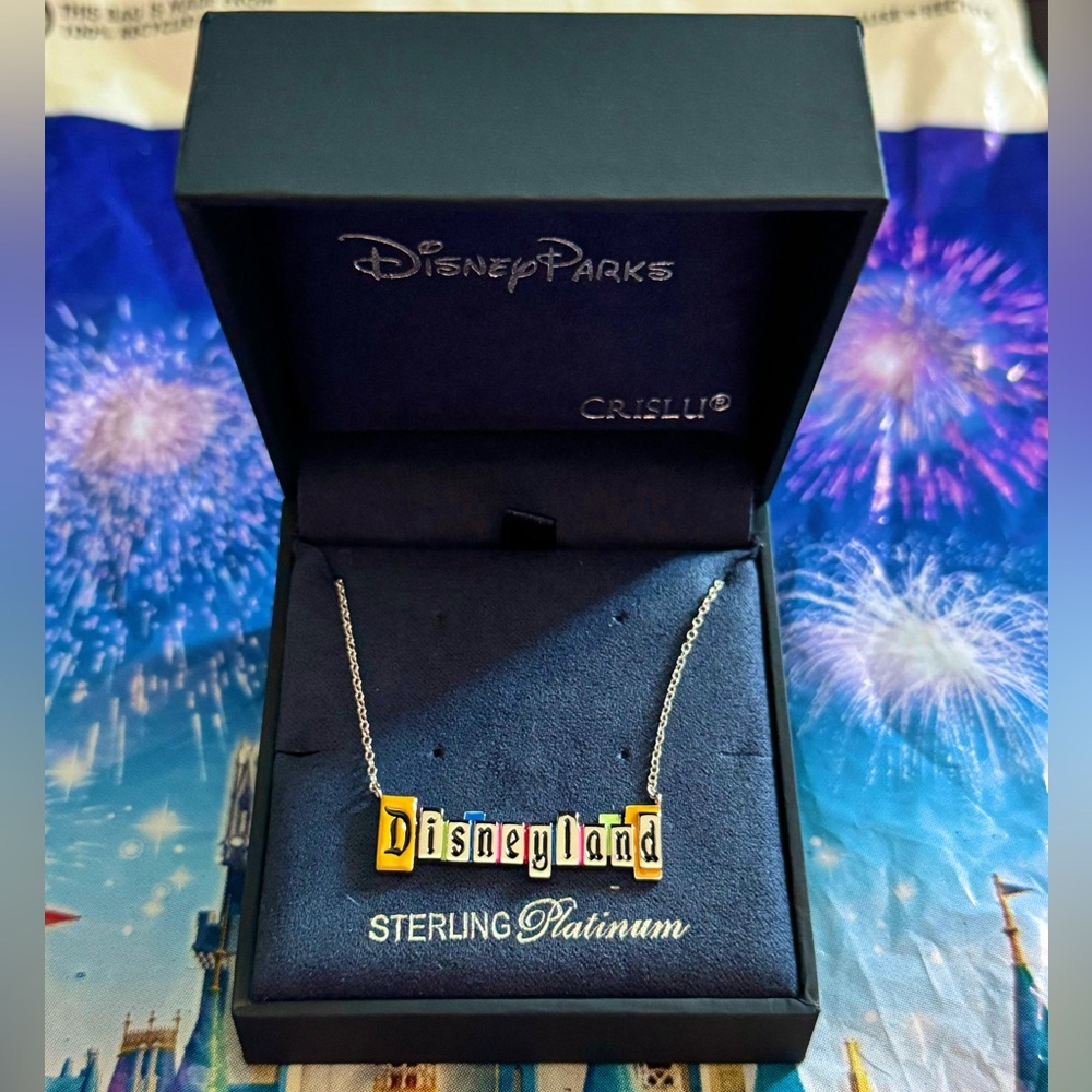 SOLD OUT Crislu Disneyland Marquee Necklace NIB
